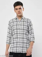 Polycotton Checked Shirts for Men, Multicolor 