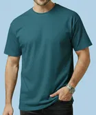 Polyester Round Neck T-shirt for Men, Multicolour, Pack of 2 