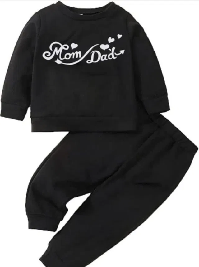 Hosiery Clothing Set for Kids (Black, 0-3 Months)