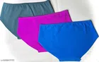 Cotton Blend Briefs for Women (Multicolor, S) (Pack of 3)