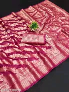 Organza Zari Woven Saree for Women 