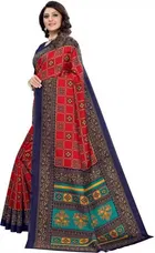 SVB चेक्स प्रिंटेड साड़ी फॉर वीमेन 