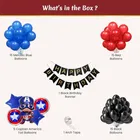 Captain AMerica Theme Birthday Balloon Decoration Kit For Kids, Multicolor, Pack Of 52
