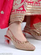 Embellished Round Toe Heel Sandals for Women 