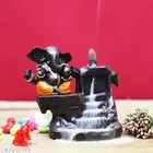 Lord Ganesha Water Fountain with 10 Smoke Backflow 