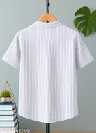 Self Design Cotton Blend Short Sleeve Polo for Boys 