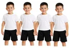 Cotton Shorts for Boys, White, Pack of 4 