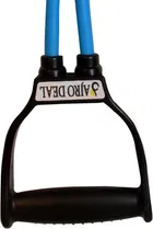 AJRO DEAL DOUBLE TONNING TUBE -BLUE Resistance Tube Exercise, D Handle 