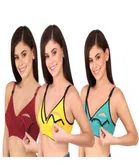 Cotton Blend Solid Bras for Women 