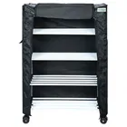 Trendy Multipurpose Foldable Wardrobe for Home with Cover | 360 ° Rotating Wheels Metal Semi-Open Book Shelf  