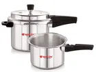 Combo of 3 L & 5 L Aluminium Pressure Cooker with Lid 