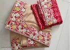 Chinnon Embellished Saree For Women, Red