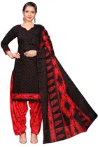 Cotton Blend Floral Kurti with Pant & Dupatta for Women 