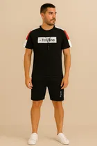 Printed Tracksuit for men (Black,L)