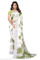 Designer Printed Georgette Saree for Women, Pack of 2 