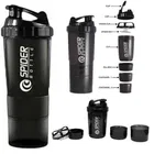 Polyester Printed Gym Bag with 2 Pcs Wristband & Shaker Bottle 