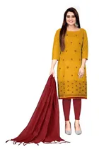 Jacquard Unstitched Dress Material for Women 