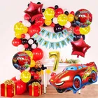 Mc Queen Car Theme 7th Birthday Balloon Decoration Kit For Kids, Multicolor, Pack Of 42
