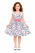 Printed Party Wear Dress for Girls 