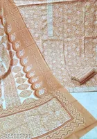 Cotton Printed Unstitched Dress Material for Women 