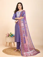 Cotton Printed Kurta with Pant & Dupatta for Women 