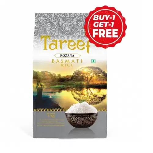 Tareef Full Grain Rice 2X1 kg (Buy 1 Get 1 Free)