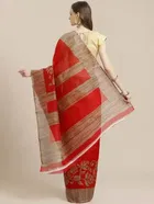 SVB आर्ट सिल्क साड़ी विद ब्लाउज फॉर विमेंस 