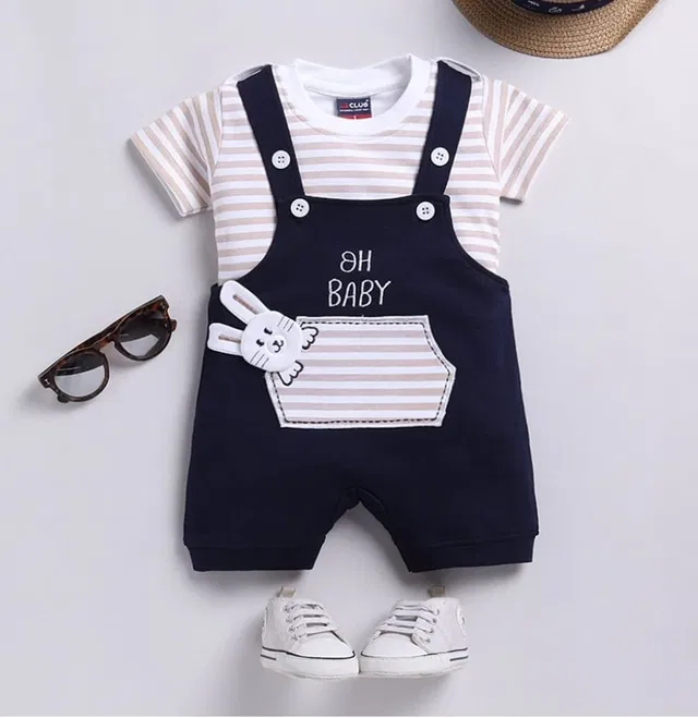 Hosiery Clothing Set for Kids (White, 18-24 Months)