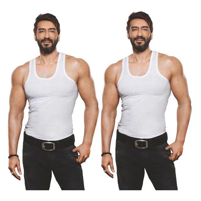 Cotton Solid Vest for Men (White, 100) (Pack of 2)