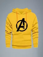 Fleece Printed Hoodie for Men 