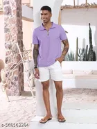 Cotton Blend T-shirt for Men, Purple 