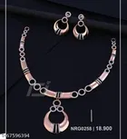 Alloy Necklace with Earrings for Women 
