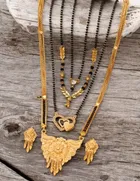 Combo of 4 Pcs Mangalsutras with Earrings Set for Women 