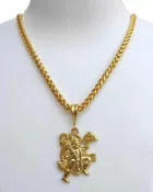 Brass & Copper Locket with Chains for Men 