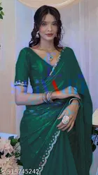 Jimmy Choo Embellished Saree For Women, Green