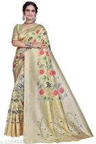 Cotton Linen Zari Woven Saree for Women 