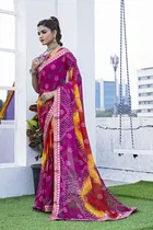 Georgette Printed Saree for Women 