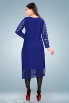 Net Kurti for Women,  Blue  