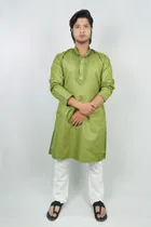 Cotton Solid Kurta with Pyjama for Men 