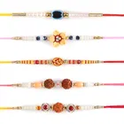 Assorted Designer Rakhi With Akshat & Chandan Pack of 5