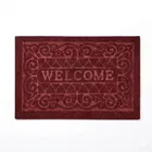 Felt Welcome Anti-Slip Door Mat [37x57 cm] Maroon