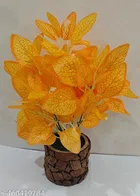 Plastic Artificial Flower With Pot,Multicolour