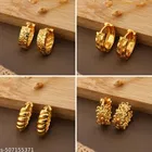 Gold-Plated Earrings/Studs/Bali Combo For Women'S/Girls