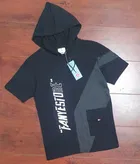 Half Sleeves Hoodie T-shirt for Men 