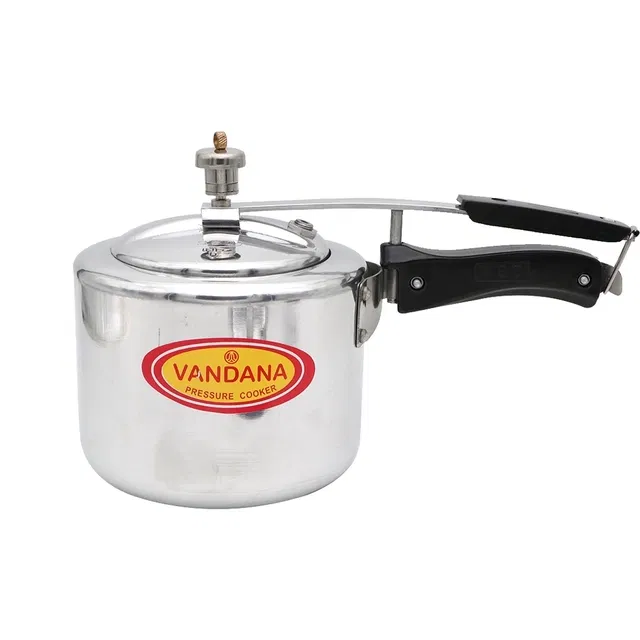 Vandana Aluminium InnerLid Pressure Cooker Gas Stovetop Compatible [3 L, Pack of 1]