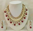 Elegant Copper Jewellery Set, Maroon