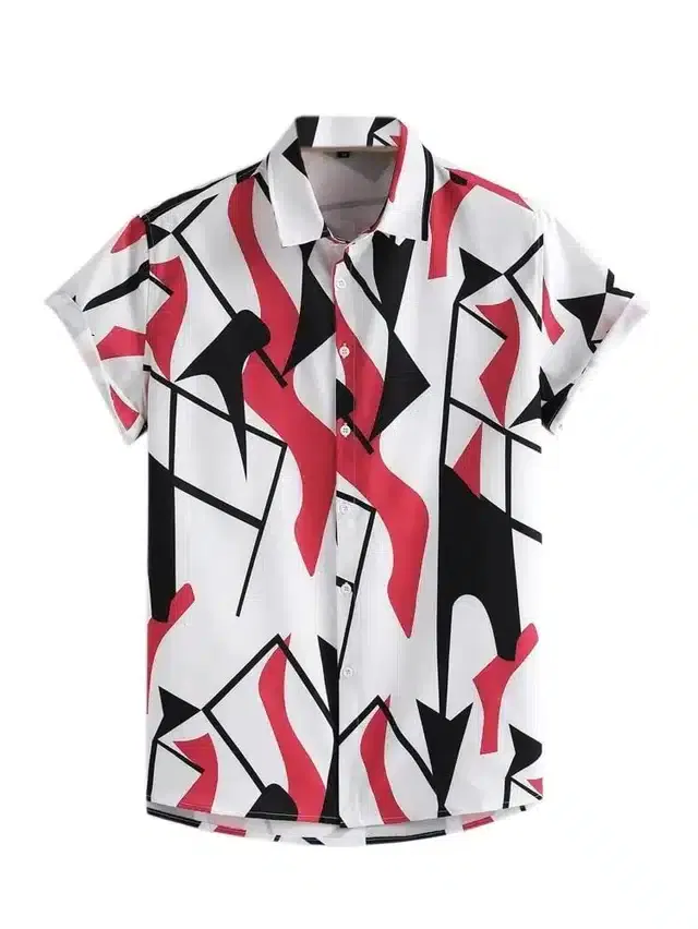 Printed Shirt for Men (Multicolor, XL)