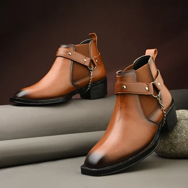 Boots for Men, Tan (8)
