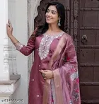 Printed Chanderi Cotton Kurta Set for Women 