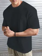 Cotton Blend T-shirt for Men, Black 